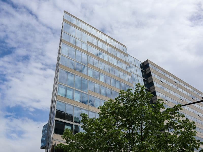 Modern office building in the Washington D.C. metro area representing professional accounting and business advisory services for DMV entrepreneurs.